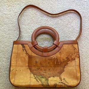 Alviero Martini Map Purse Tote
